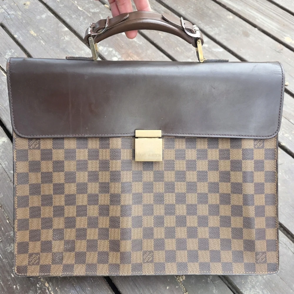 Louis Vuitton Vintage 1998 Altona Damier Ebene Bag Briefcase Classy y2k laptop